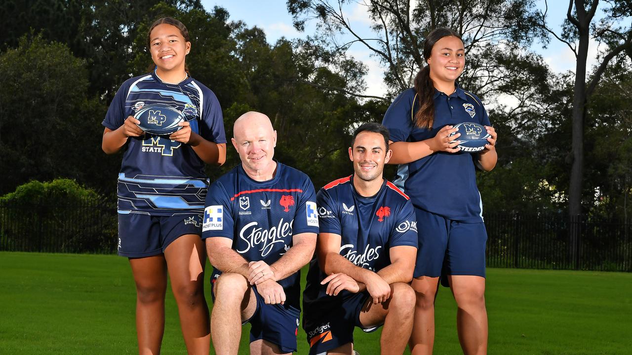 John Strange, Blake Cavallaro with Eden Tutakangahau and Sianah Misa at MabeL Park . Picture, John Gass