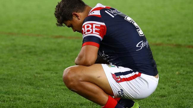 It was a tough night at the office for Latrell Mitchell.