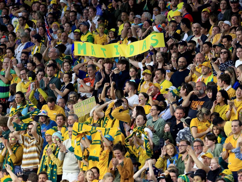 The passion of fans during the women’s World Cup needs to be replicated in the A-Leagues. Picture: Adam Head