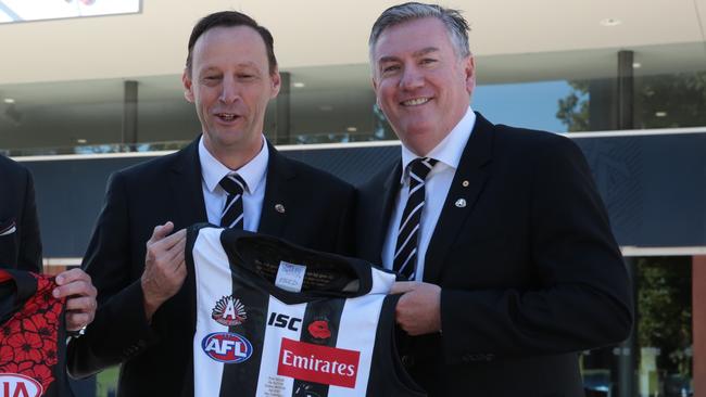 Collingwood CEO Mark Anderson and president Eddie McGuire.