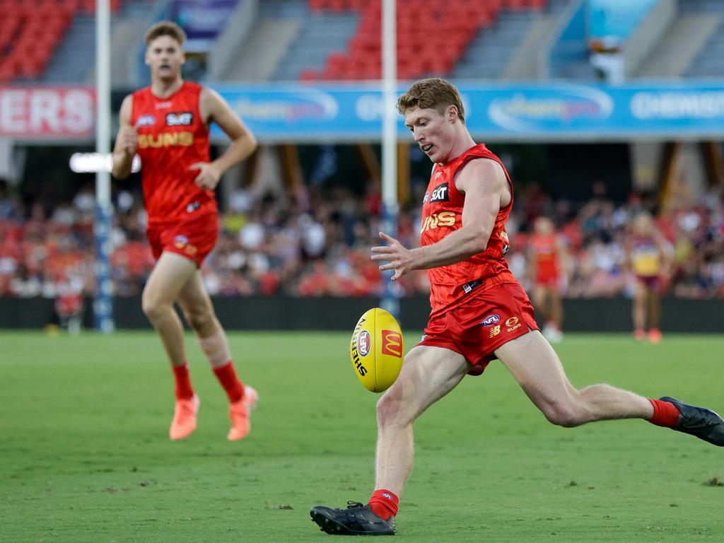 Matthew Rowell looked good for the Suns. Picture: AFL Photos via Getty Images