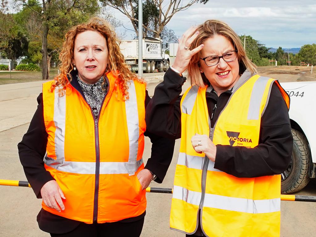 Premier Jacinta Allan and Minister for Roads and Road Safety Melissa Horne. Picture: Luis Enrique Ascui