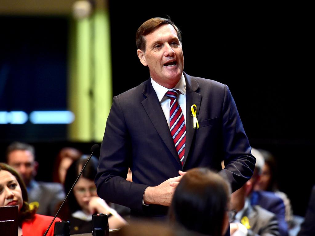 Queensland Minister for Natural Resources, Mines and Energy Anthony Lynham. Question Time at the State Parliament in Townsville. Picture: Alix Sweeney