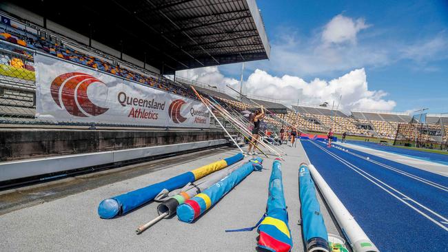 Action from the Queensland Athletics track and field championships at QSAC on Saturday March 15, 2025. Picture: Stephen Archer.