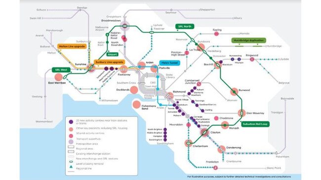 Purple dots highlight new ‘Activity Centre’ locations. Picture: Supplied