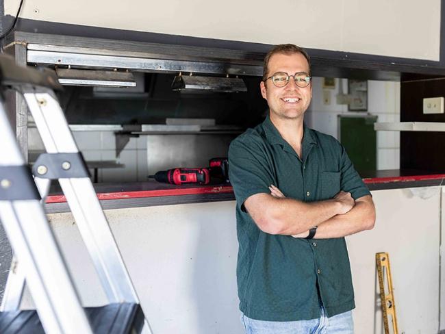 Andrew Whiting at his new cafe Sunnyboy in Mermaid Beach.