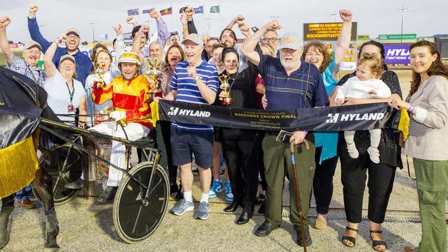 Connections celebrate a Rockinwithattitude win at Melton last year. Picture: Stuart McCormick