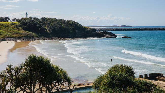 The beach at Yamba. Picture: Elise Hassey