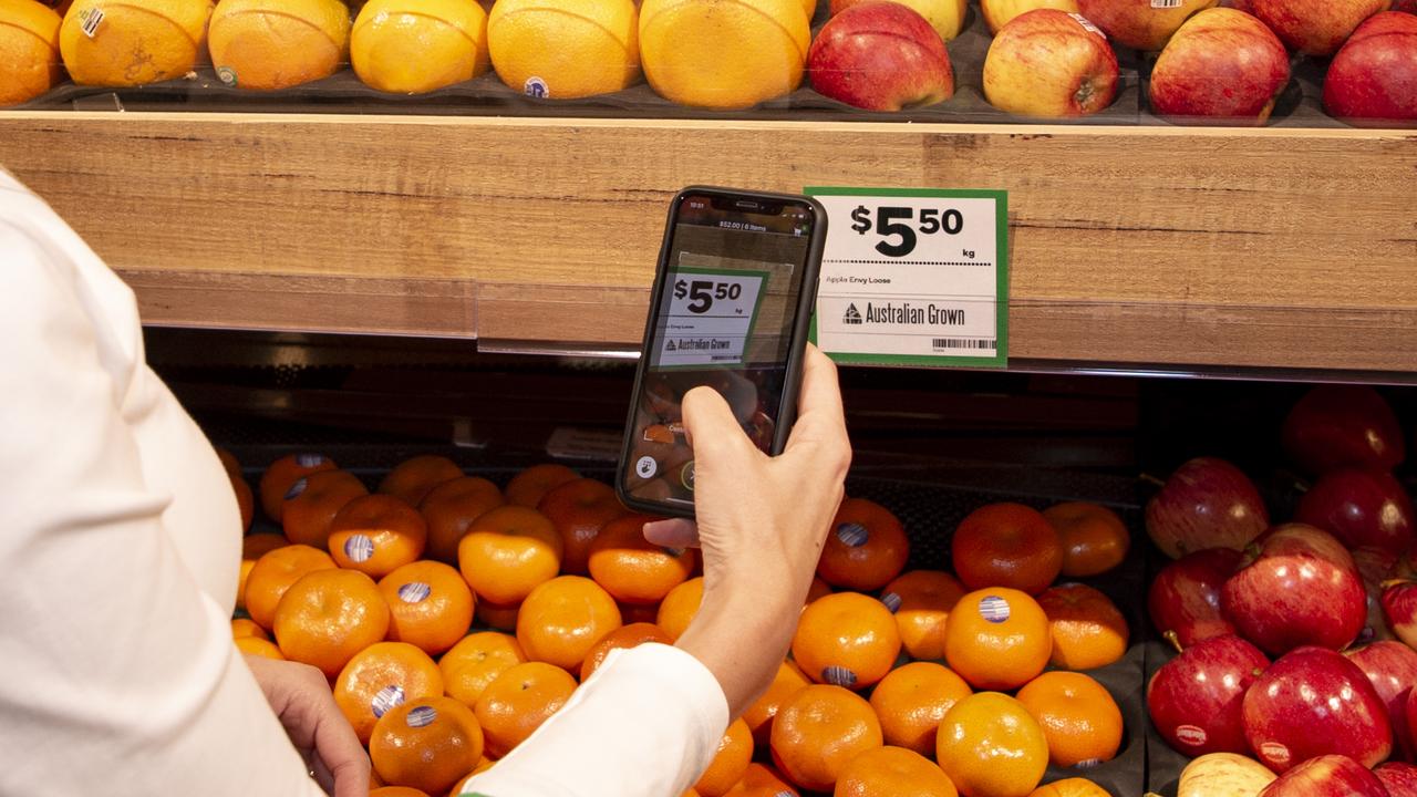 Buy loose fresh produce is a two step process.