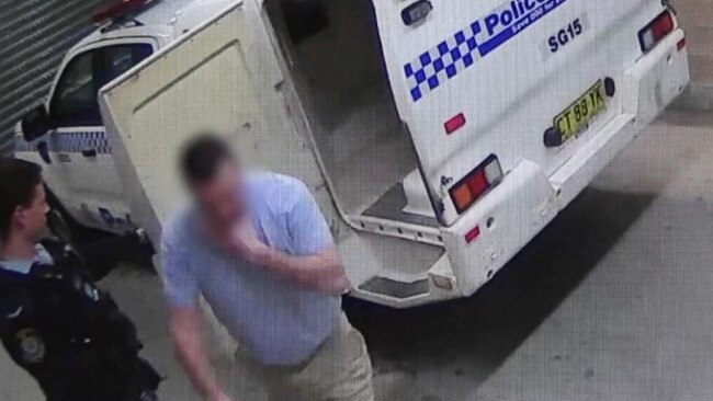 Patrick O'Brien during his arrest in May. Picture: NSW Police