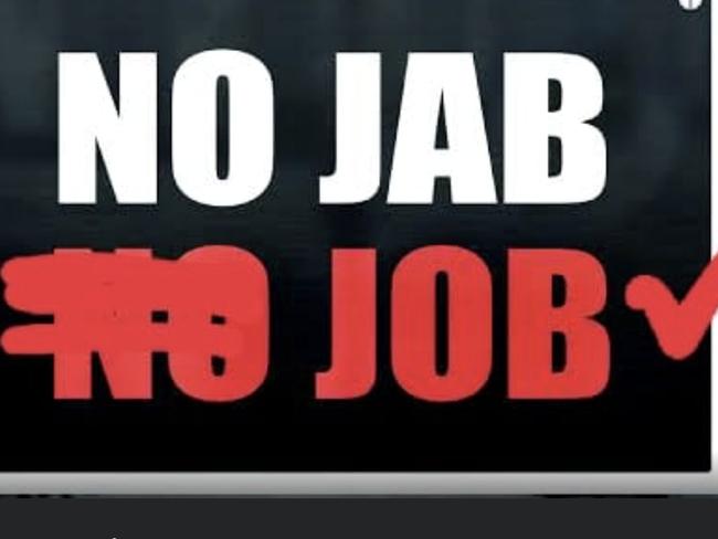 Facebook group posts ‘no-jab’ jobs