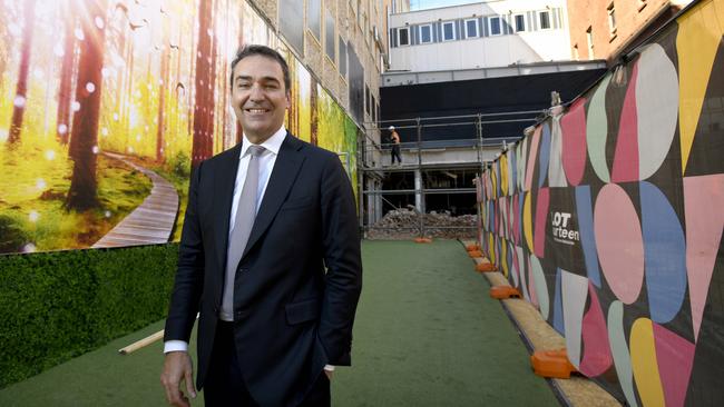 Premier Steven Marshall visits Lot Fourteen, the old RAH site being redeveloped.