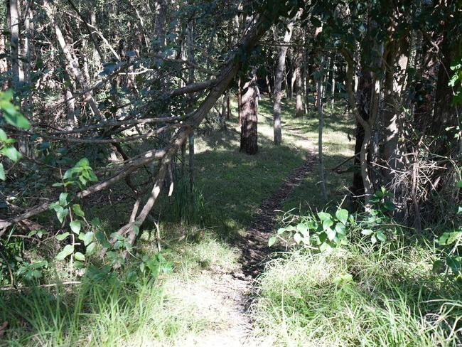 Bushland in Gerroa where Rachelle Childs’ burning body was found.