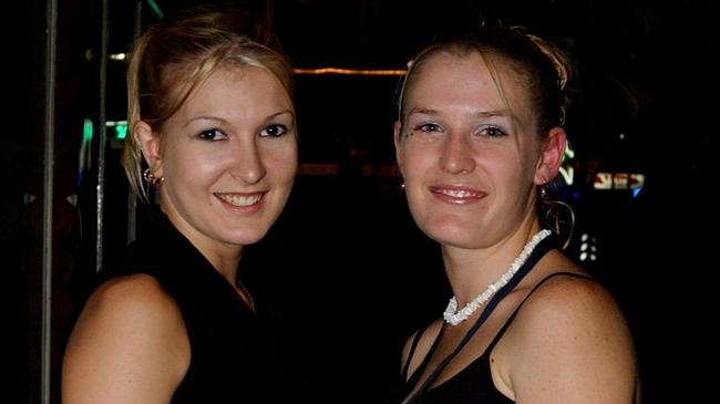 Bree Marlow & Jodie Dobinson in Flinders Street East Picture: Bryan Lynch ad425065