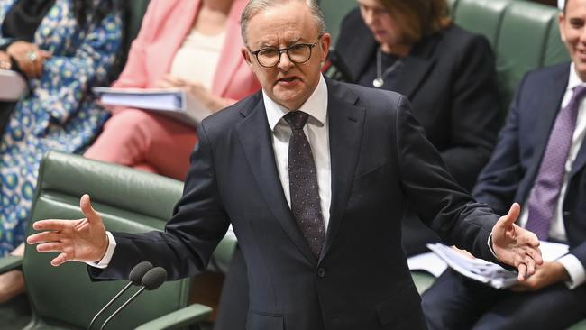 Prime Minister Anthony Albanese during Question Time at Parliament House in Canberra. Picture: NCA NewsWire / Martin Ollman