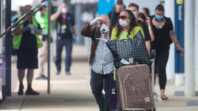 People arriving in the NT from COVID-19 hotspot areas will no longer have to quarantine for a full 14 days if they spent time outside the hotspot immediately before entering the NT. Picture: Glenn Campbell