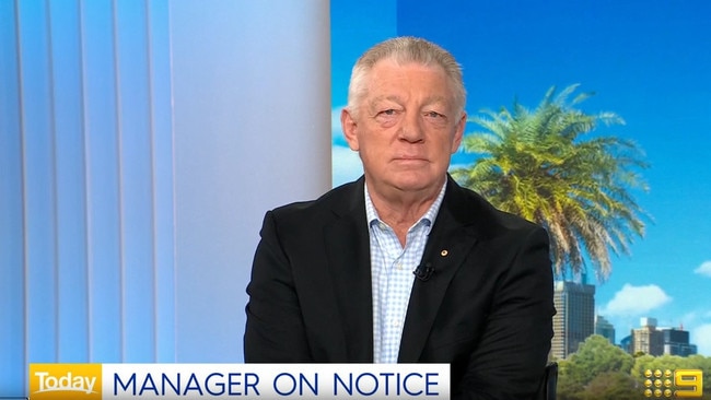 Phil Gould set to fight NRL breach notice. Credit: Channel 9.