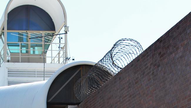 Parklea Correctional Centre’s exterior wall with razor wire which houses 800 inmates including murderer Simon Gittany. Picture: News Corp.