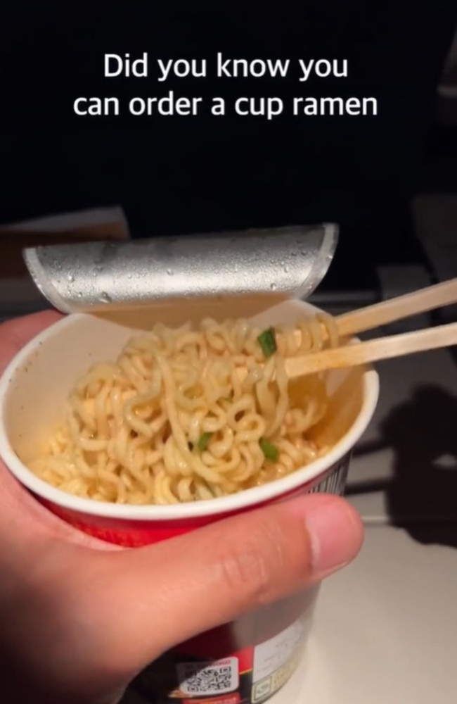 You can no longer a cup of instant ramen on request on Korean Air. Picture: TikTok