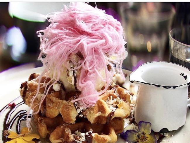 Like waffles with icecream and fairyfloss.