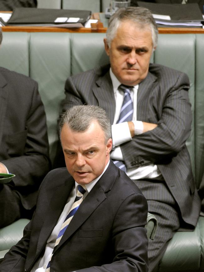 Brendan Nelson and Malcolm Turnbull in 2008.