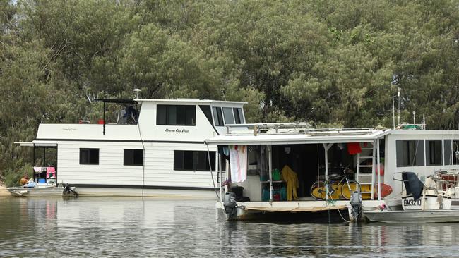 The area around The Spit is inundated with house boats. Pic by David Clark