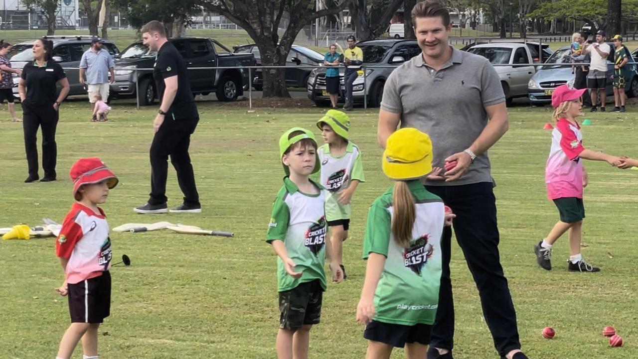 Kids participated in a variety of activities for Shane Watson's training masterclass