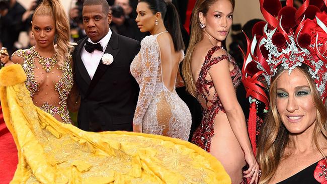 Rihanna, Beyonce, Jay Z, Kim Kardashian, Jennifer Lopez and Sarah Jessica Parker. Pictures: Getty Images.