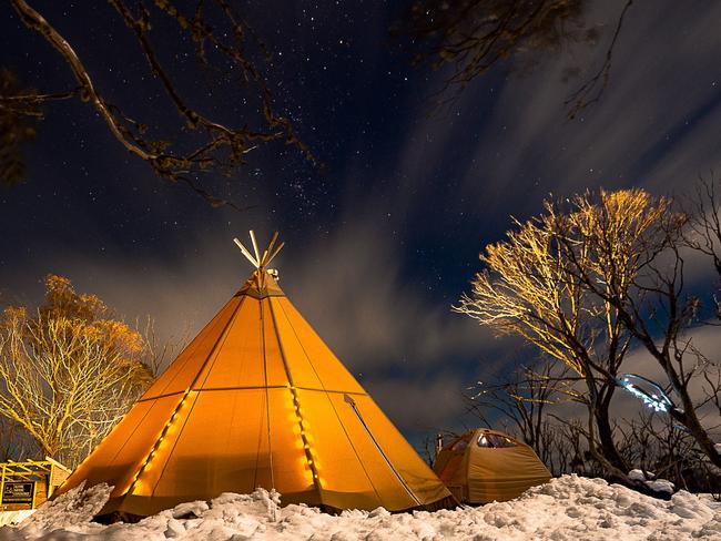 ESCAPE: Hotham Alpine, Dani Wright -  Snowshoe to fondue, Hotham, Alpine Nature Experience. Picture:  Kate Hanton