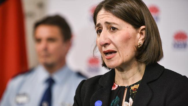 Premier Gladys Berejiklian says Annastacia Palaszczuk is refusing to talk about decisions on the NSW and Queensland border. Picture: Flavio Brancaleone