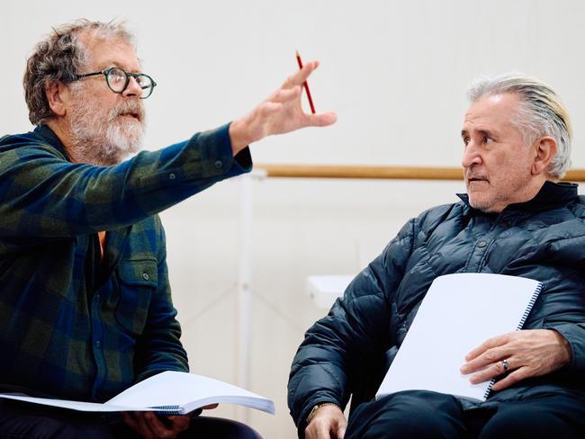 Neil Armfield with LaPagli during rehearsals for Death of a Salesman. Picture: Eugene Hyland