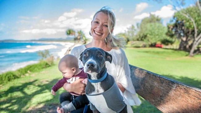 Indy is lucky to have found a loving and caring new family after Carina Alyce Jupe rescued him from the bush. Picture: Rachel Vercoe