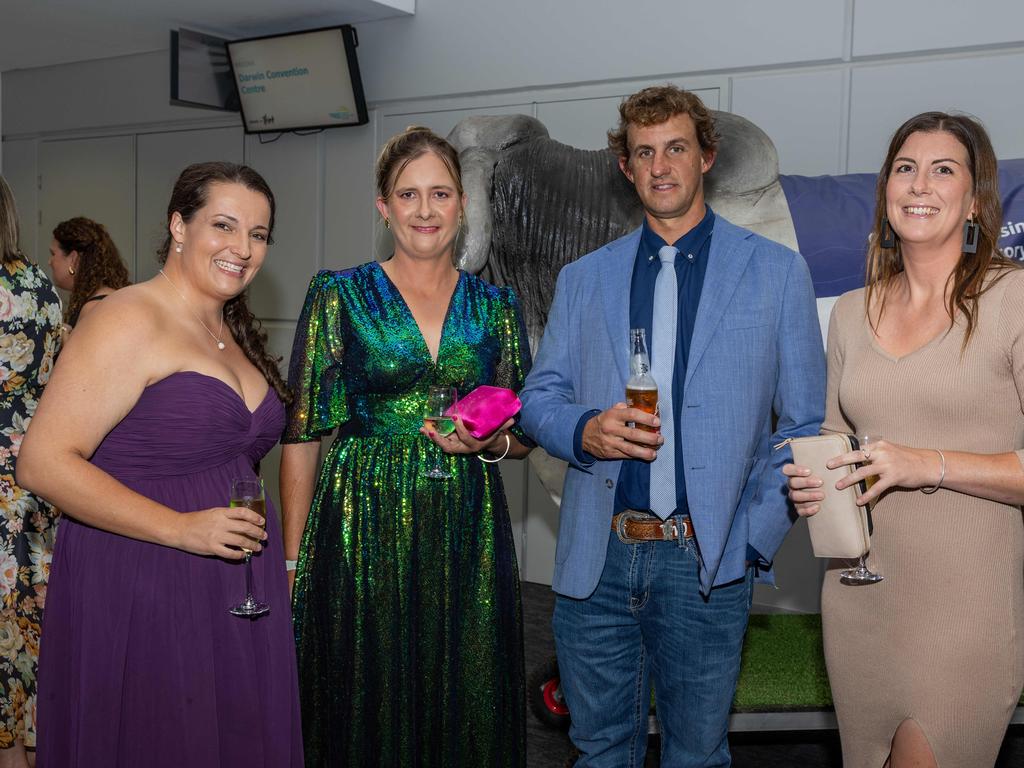 Vicki Munster, Mary Vaughn, Toby Wass and Teagan Fitzwater at the 2025 NTCA and AACo Gala Dinner at the Darwin Convention Centre. Picture: Pema Tamang Pakhrin