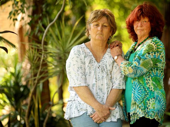 Aged care workers Cheryl Gallagher and Marlene Hickson have complained about resident Colin Taylor’s treatment. Picture: Nathan Edwards