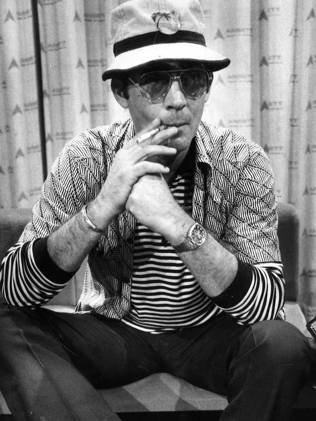 Hunter S Thompson in Melbourne in 1978.