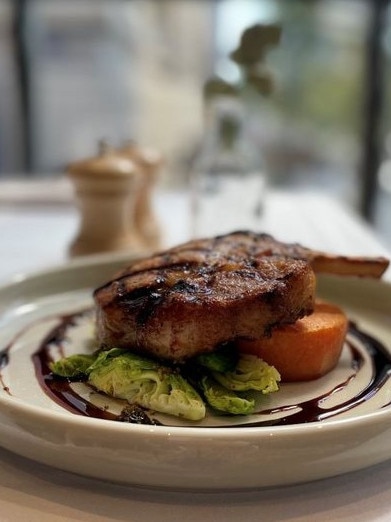 A pork cutlet at The Strathmore Hotel. Picture: Supplied