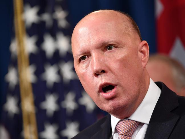 Peter Dutton has warned againsthome test kits. Picture: AFP.