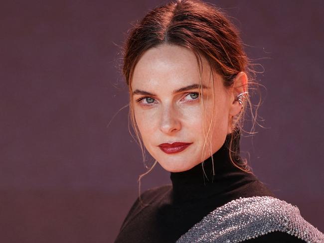 Swedish actress Rebecca Ferguson poses on the red carpet upon arrival for the World premiere of the film "Dune: Part Two" in Leicester Square, central London, on February 15, 2024. (Photo by Daniel LEAL / AFP)