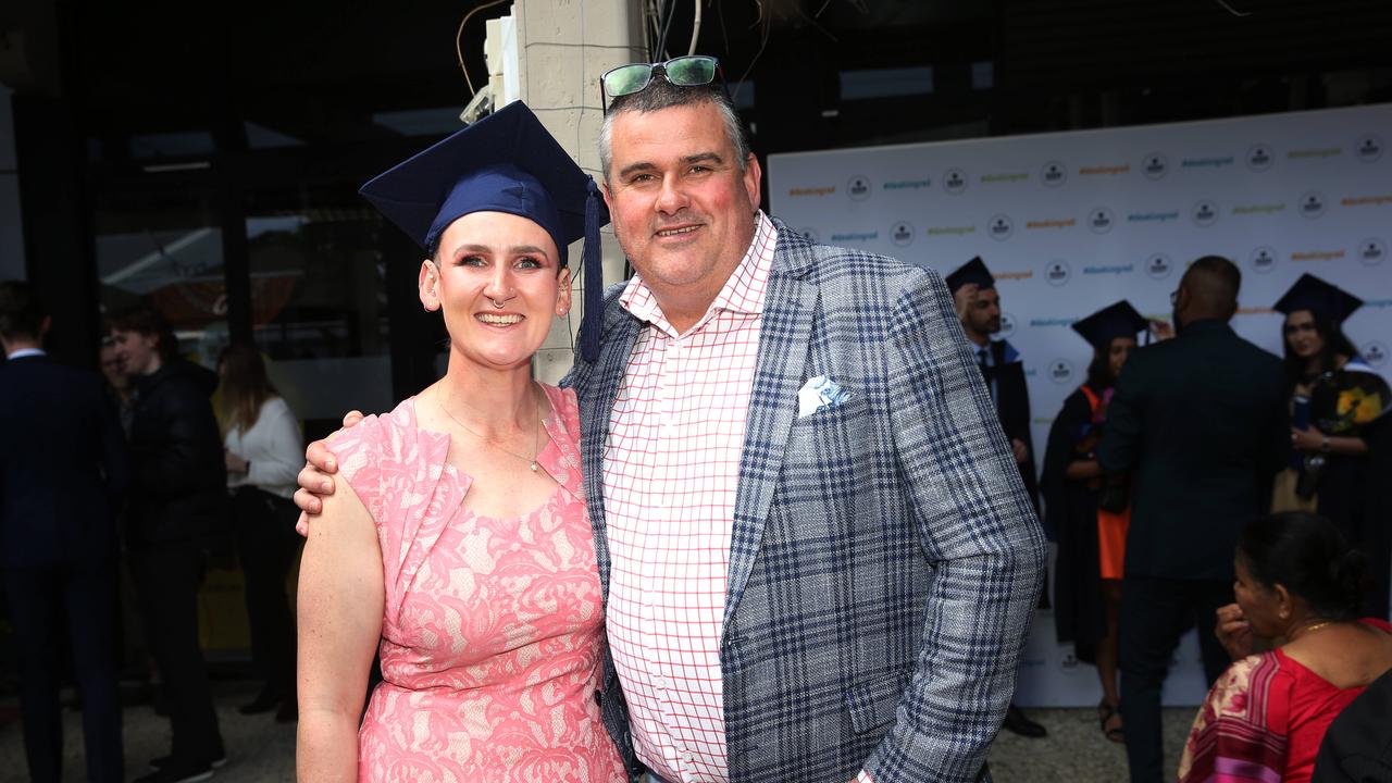 Zali and Rodney Clark at Deakin University post-graduation celebrations on Friday afternoon. Picture: Alan Barber