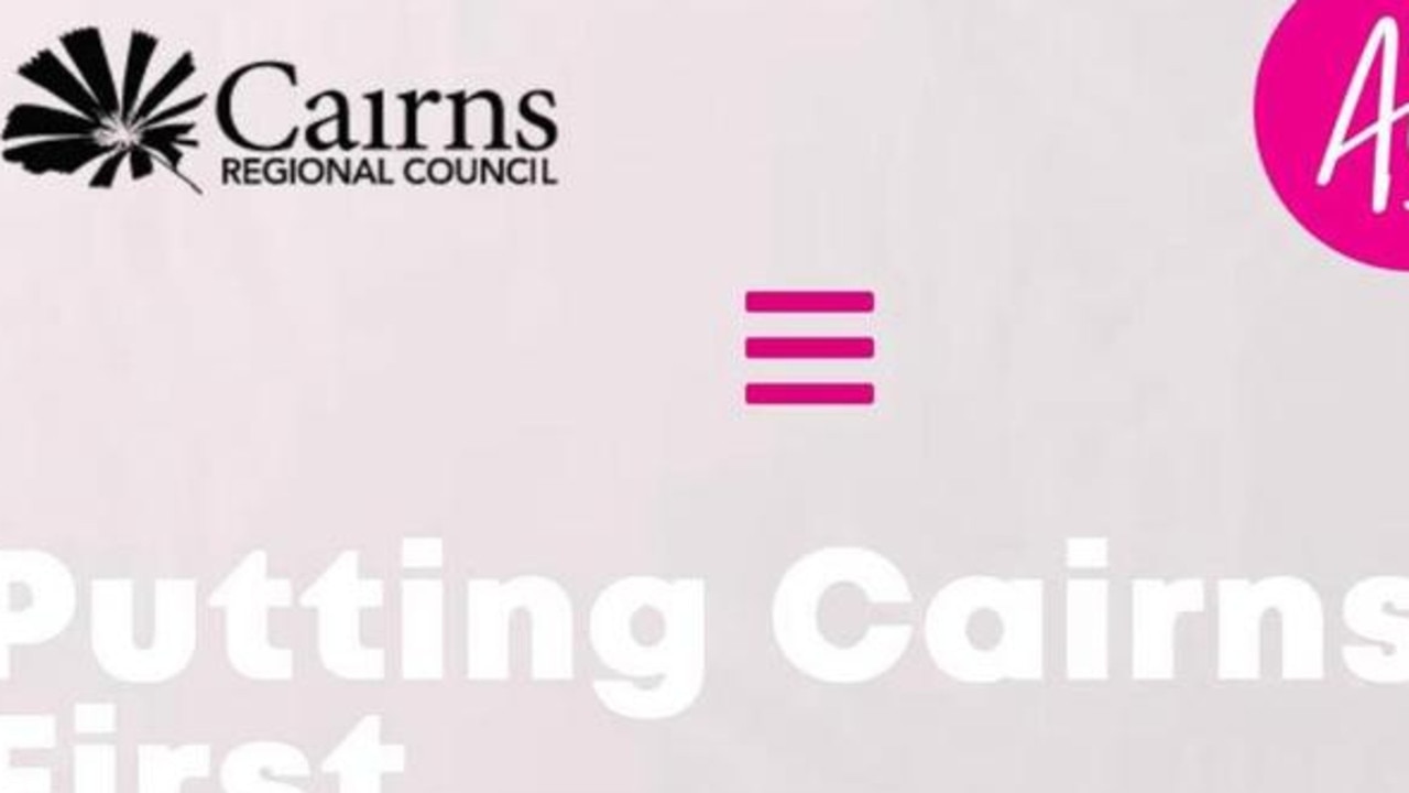 Ms Eden's website originally featured Cairns Regional Council's logo on its pages. It has since been removed.