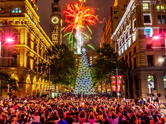 Thousands had packed Martin Place for the event. Picture: Monique Harmer