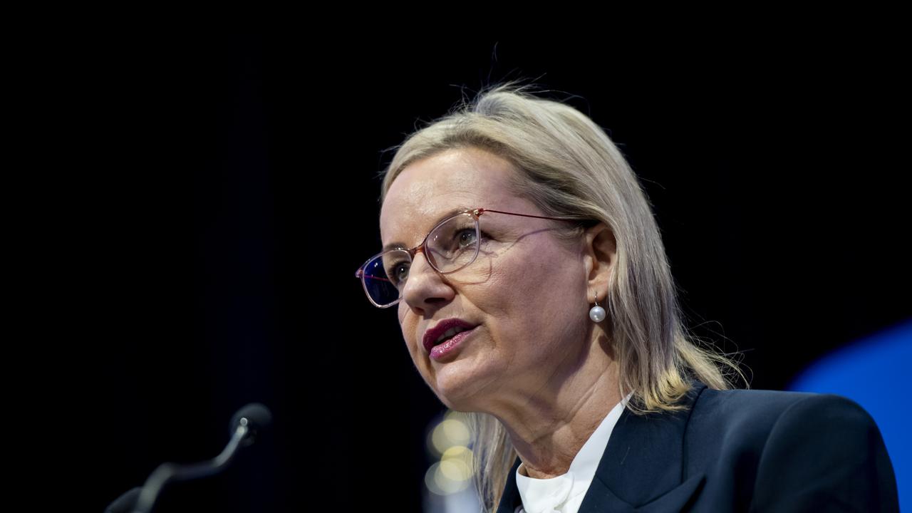 Deputy Opposition Leader Sussan Ley has slammed the government’s use of the logo. Picture: NewsWire/ Monique Harmer
