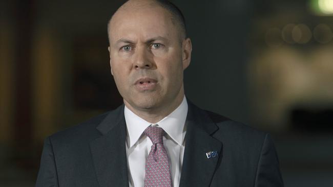 Australian Treasurer Josh Frydenberg in Canberra on Budget Day. Picture: NCA NewsWire / Gary Ramage