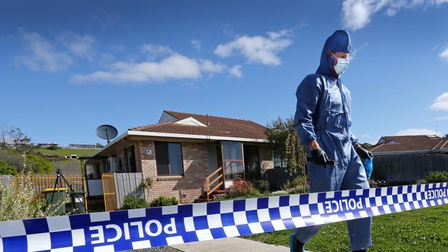 Police collect evidence at the unit of missing man Noel Joseph Ingham in West Ulverstone, in 2016. Picture: CHRIS KIDD