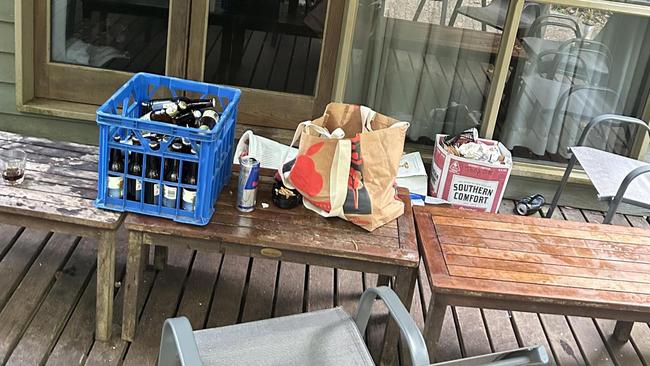 Empty alcohol cans and bottles were found throughout the resort on Sunday, Ferntree Rainforest Lodge owner Mark Cromwell said.