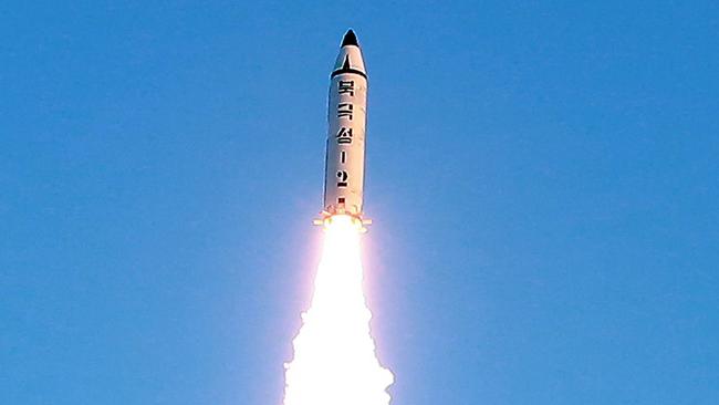 North Korea said on February 13 it had successfully tested a new ballistic missile. Analysts have since judged it of being able to fly between 1200km and 3000km. Picture: KCNA