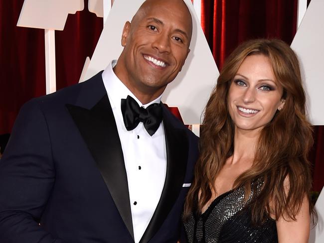 Dwayne 'The Rock' Johnson and his new love, singer Lauren Hashian. Picture: Frazer Harrison/Getty Images