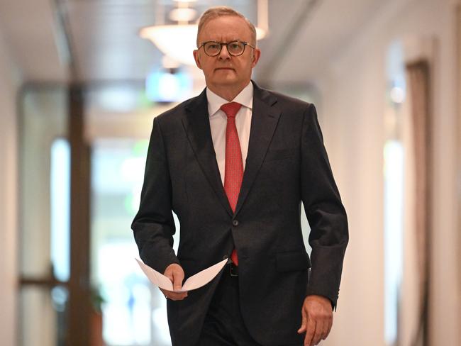 Prime Minister Anthony Albanese at Parliament House in Canberra. Picture: Martin Ollman