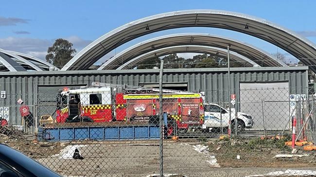 Police, ambulance and firefighters responded to an explosion at a workplace on Millwood Ave, Narellan in 2022. Picture: Annie Lewis