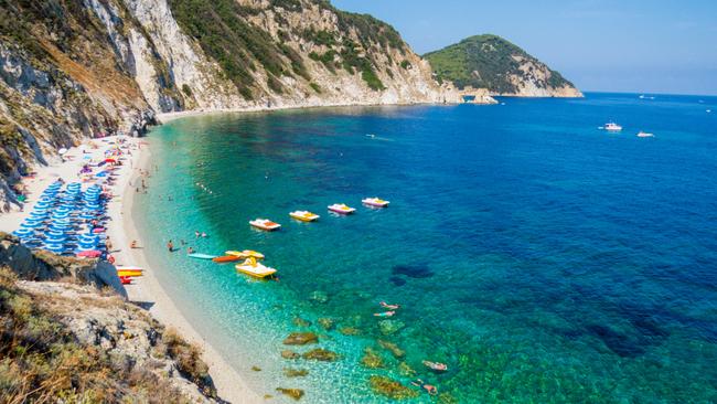 Sansone beach on Elba, Italy.